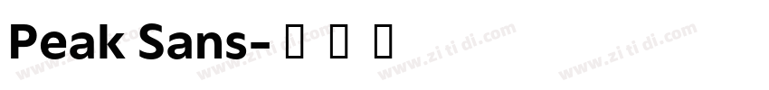 Peak Sans字体转换